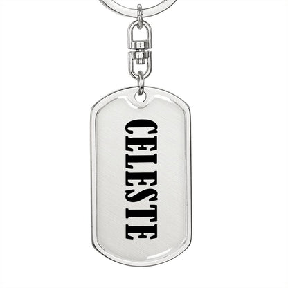Celeste v01 - Luxury Dog Tag Keychain