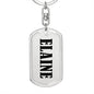 Elaine v01 - Luxury Dog Tag Keychain