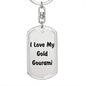 Love My Gold Gourami - Luxury Dog Tag Keychain