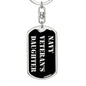 Navy Veteran's Daughter v2 - Luxury Dog Tag Keychain