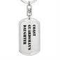 Coast Guardsman's Daughter - Luxury Dog Tag Keychain