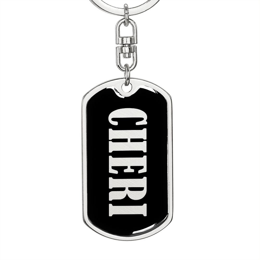 Cheri v02 - Luxury Dog Tag Keychain