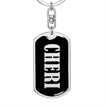 Cheri v02 - Luxury Dog Tag Keychain