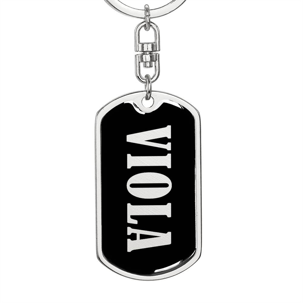 Viola v02 - Luxury Dog Tag Keychain