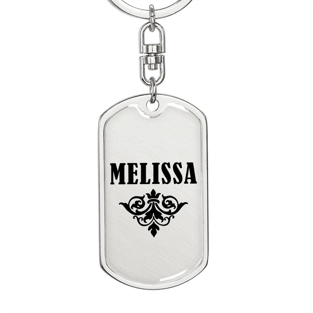 Melissa v01a - Luxury Dog Tag Keychain