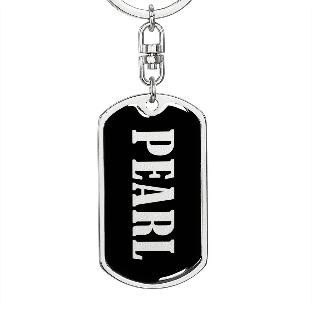 Pearl v02 - Luxury Dog Tag Keychain