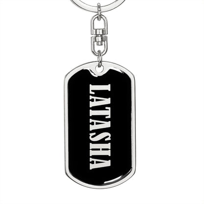 Latasha v02 - Luxury Dog Tag Keychain