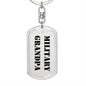 Military Grandpa - Luxury Dog Tag Keychain
