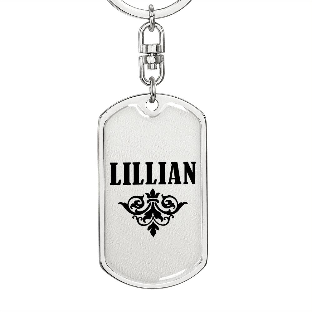 Lillian v01a - Luxury Dog Tag Keychain