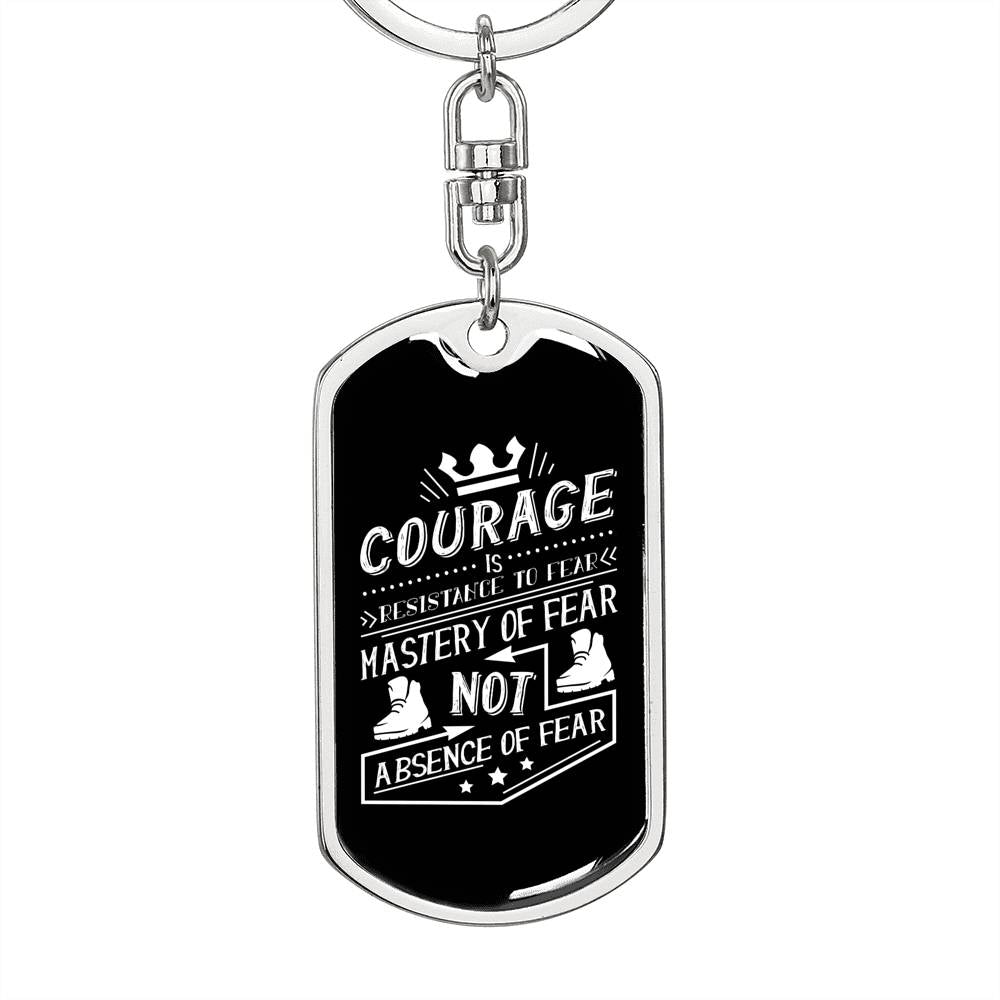 Courage - Luxury Dog Tag Keychain