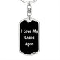 Love My Lhasa Apso v5 - Luxury Dog Tag Keychain