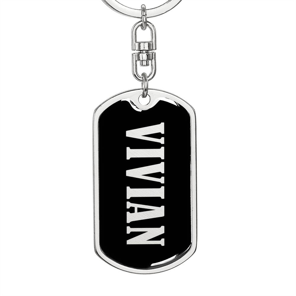 Vivian v02 - Luxury Dog Tag Keychain