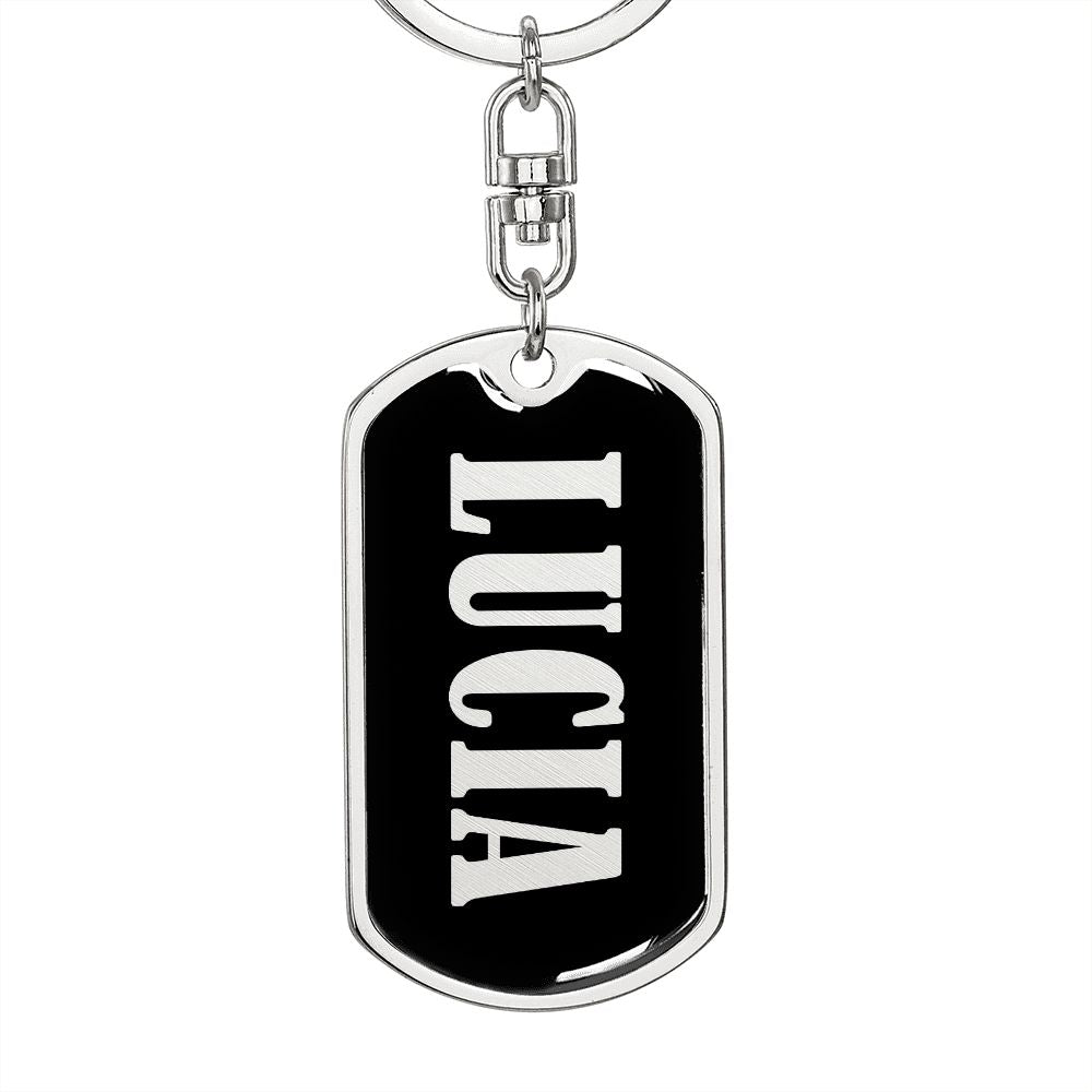 Lucia v02 - Luxury Dog Tag Keychain