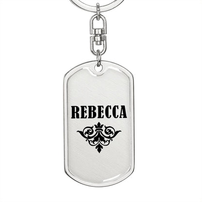 Rebecca v01a - Luxury Dog Tag Keychain