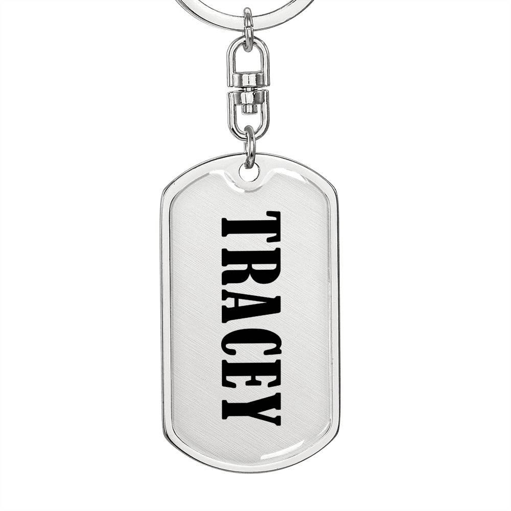 Tracey v01 - Luxury Dog Tag Keychain