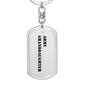 Army Granddaughter - Luxury Dog Tag Keychain