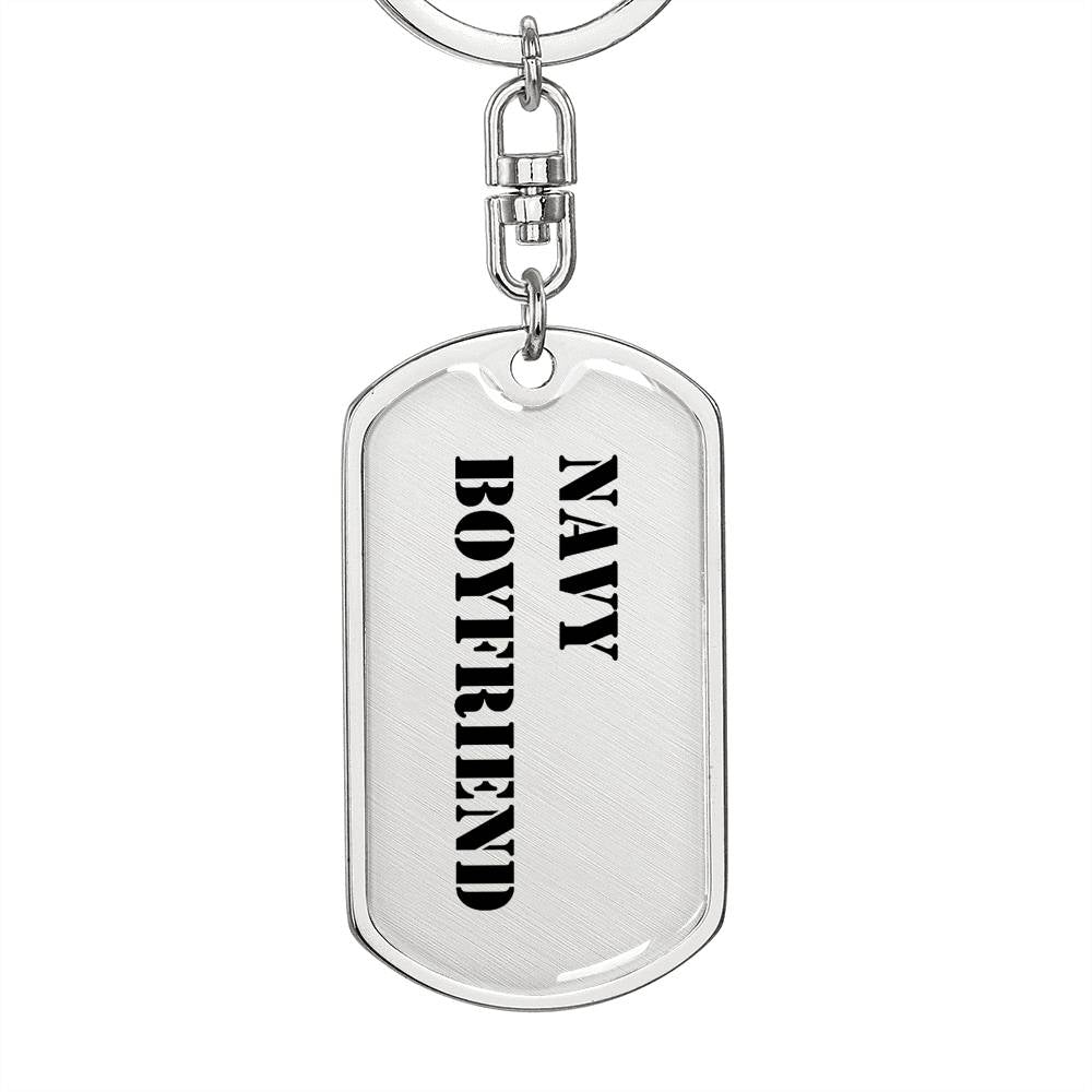 Navy Boyfriend - Luxury Dog Tag Keychain