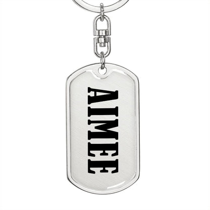 Aimee v01 - Luxury Dog Tag Keychain