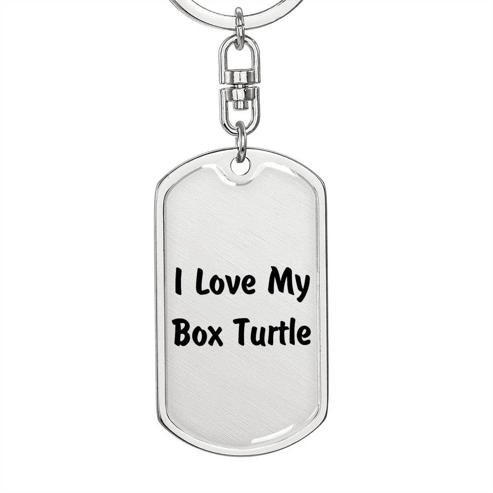 Love My Box Turtle - Luxury Dog Tag Keychain