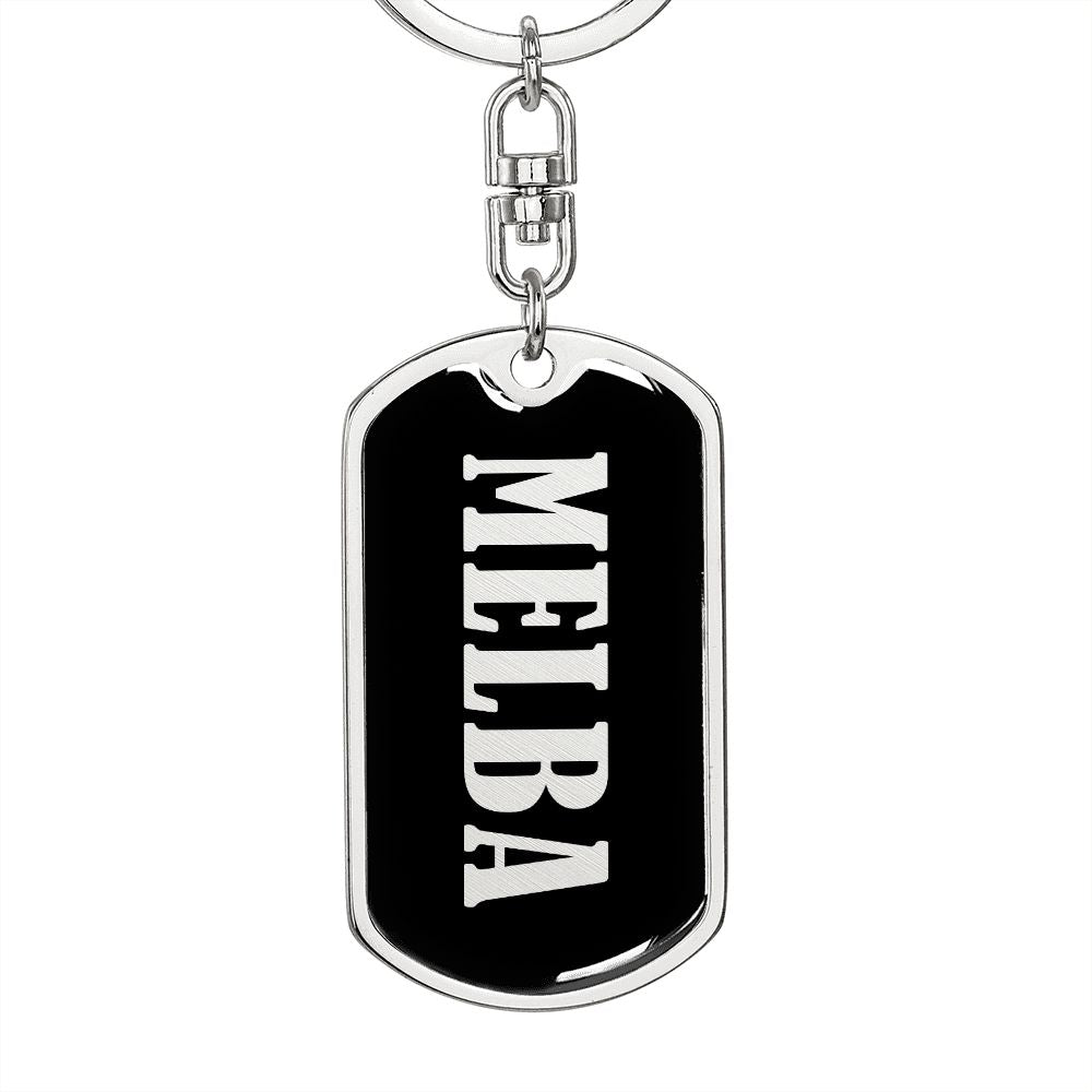 Melba v02 - Luxury Dog Tag Keychain