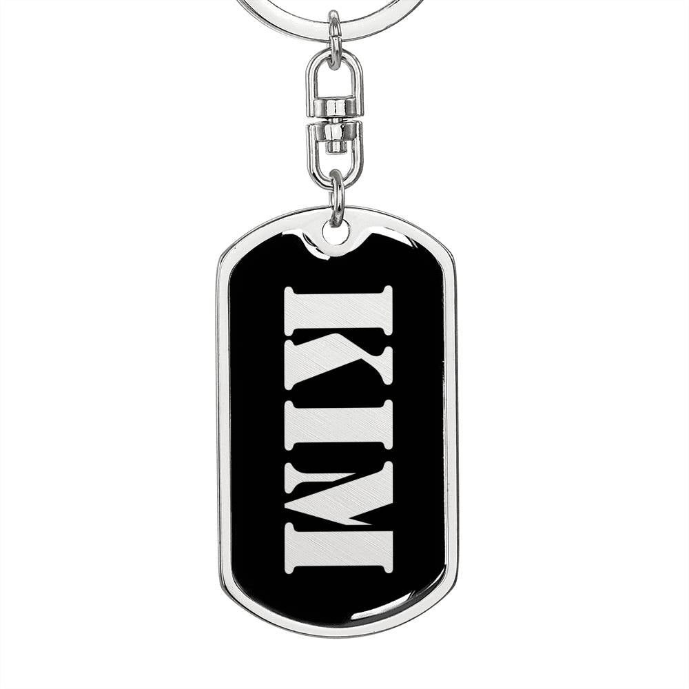 Kim v3 - Luxury Dog Tag Keychain