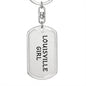 Louisville Girl v4 - Luxury Dog Tag Keychain
