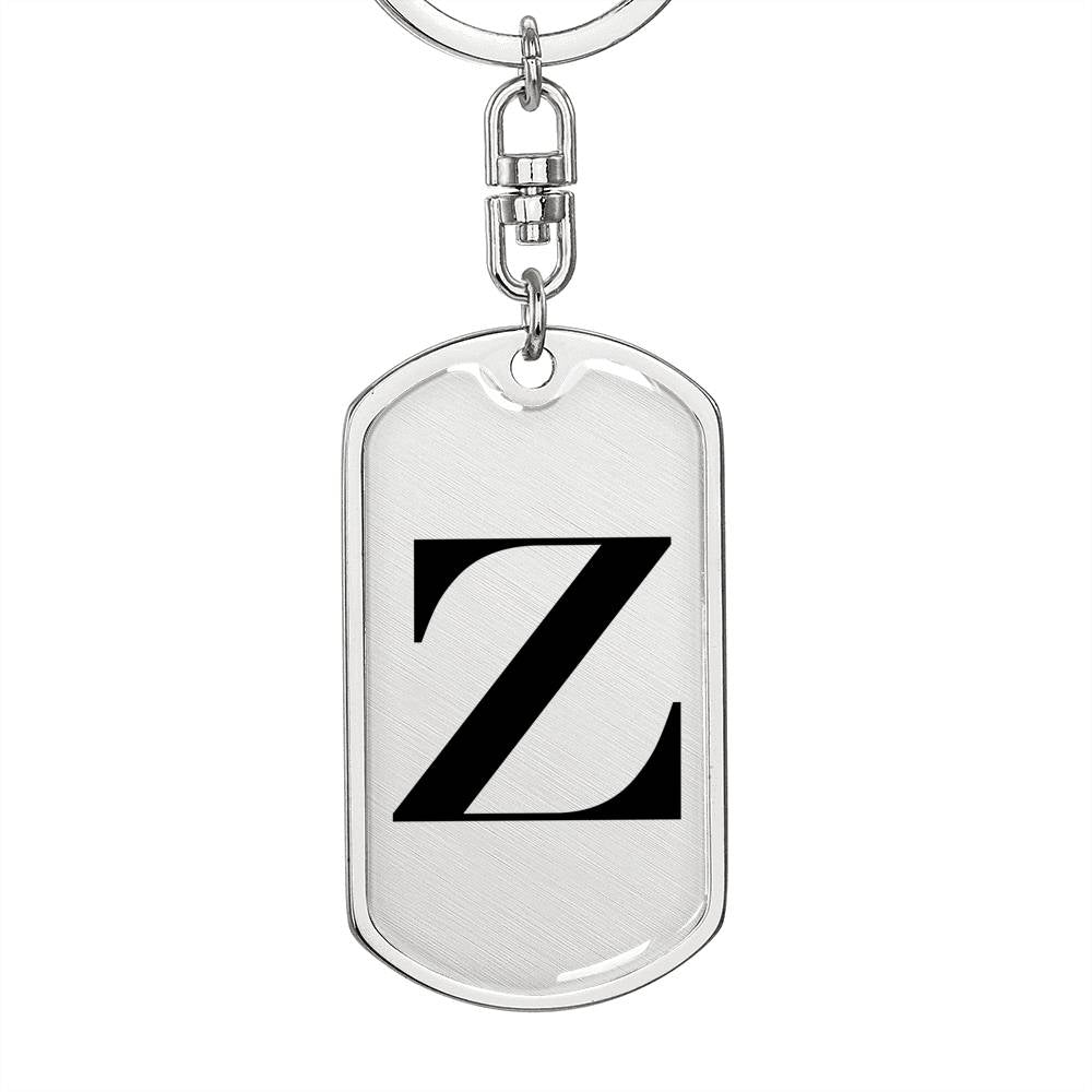 Initial Z v1a - Luxury Dog Tag Keychain