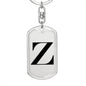 Initial Z v1a - Luxury Dog Tag Keychain