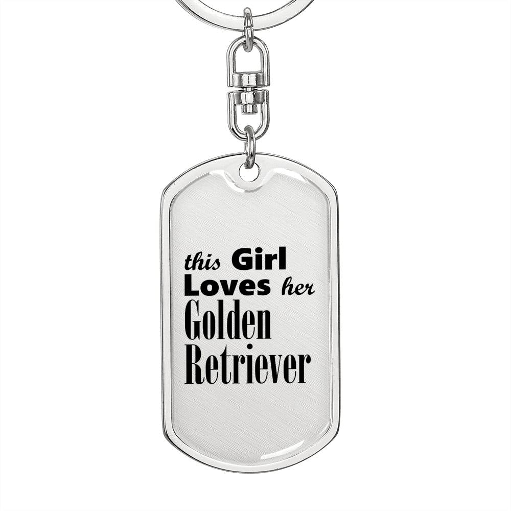 Golden Retriever - Luxury Dog Tag Keychain