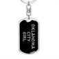 Oklahoma City Girl v5 - Luxury Dog Tag Keychain