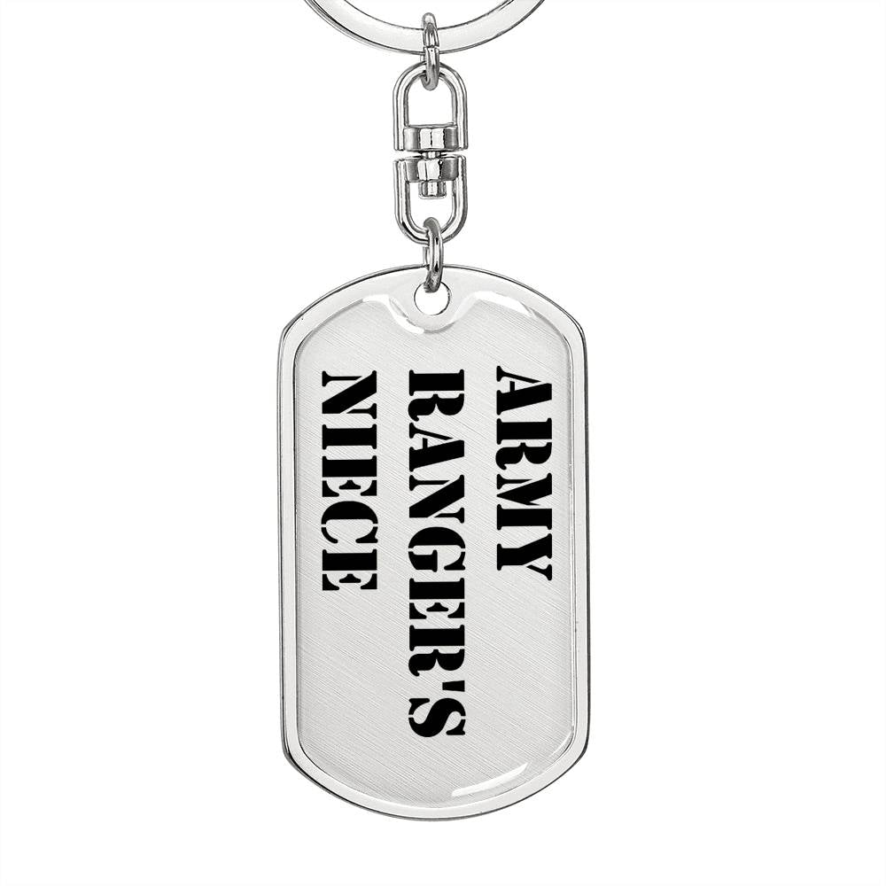 Army Ranger's Niece - Luxury Dog Tag Keychain