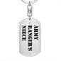Army Ranger's Niece - Luxury Dog Tag Keychain