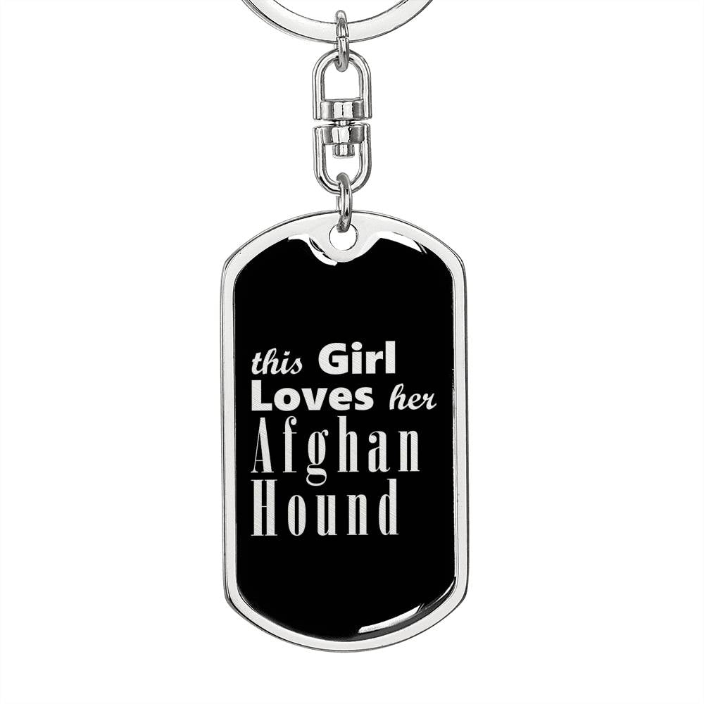 Afghan Hound v2 - Luxury Dog Tag Keychain