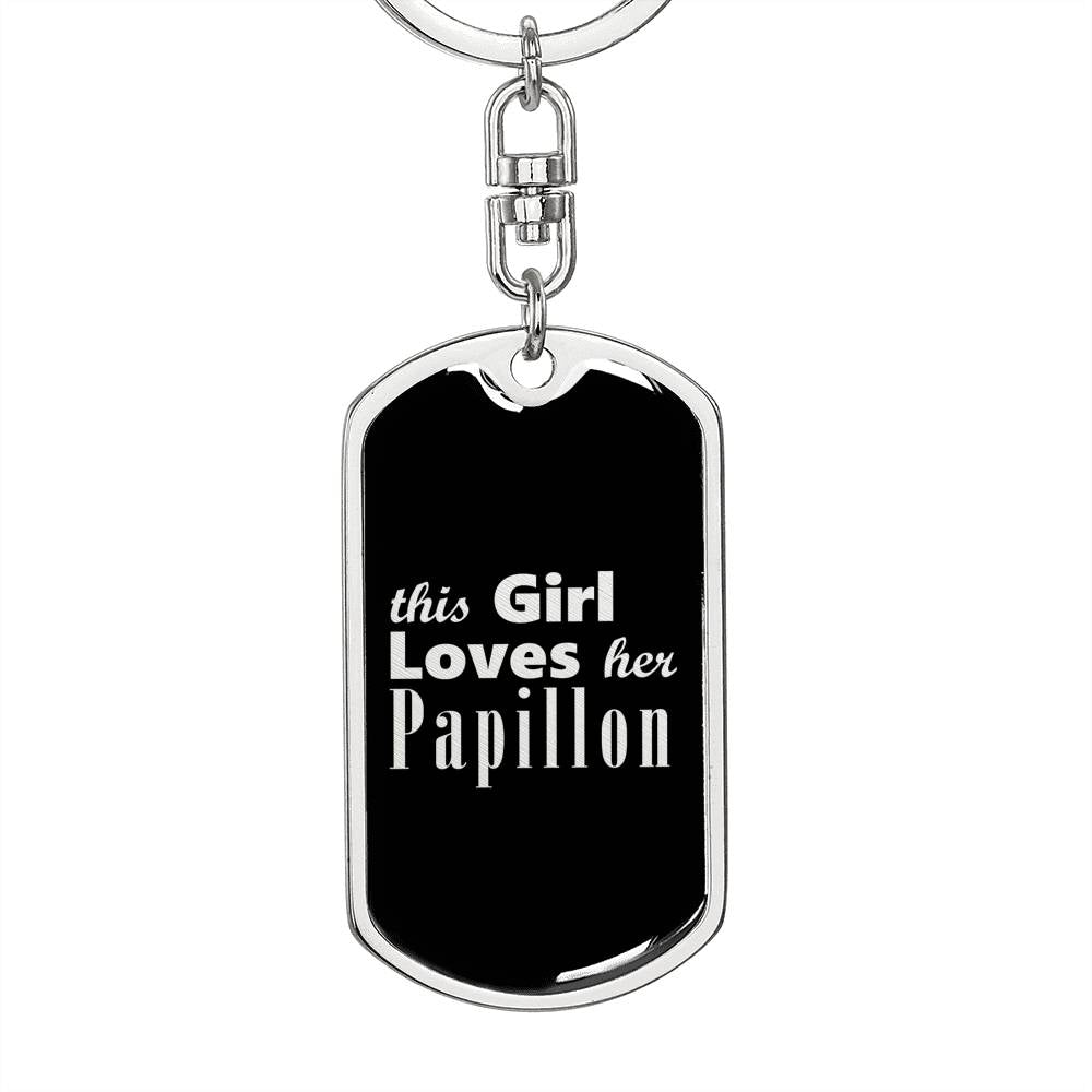 Papillon v2 - Luxury Dog Tag Keychain