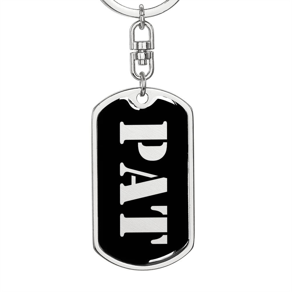 Pat v3 - Luxury Dog Tag Keychain
