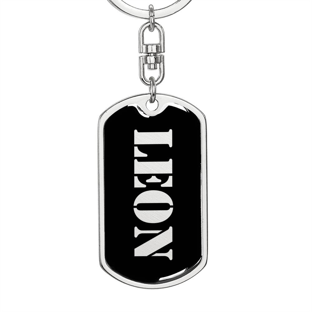 Leon v3 - Luxury Dog Tag Keychain