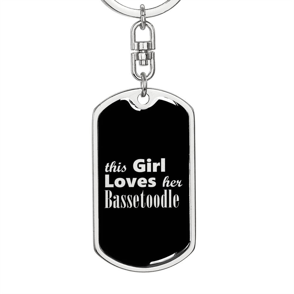 Bassetoodle v2 - Luxury Dog Tag Keychain