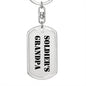 Soldier's Grandpa - Luxury Dog Tag Keychain