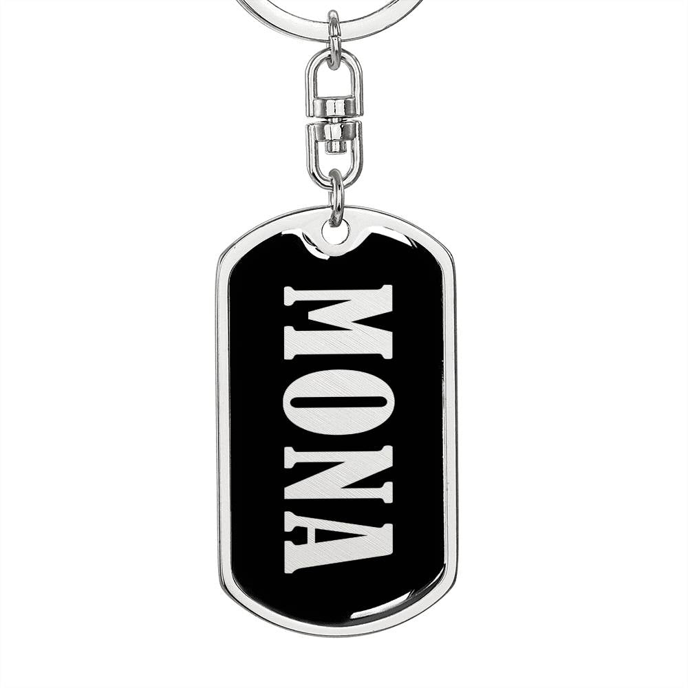Mona v02 - Luxury Dog Tag Keychain
