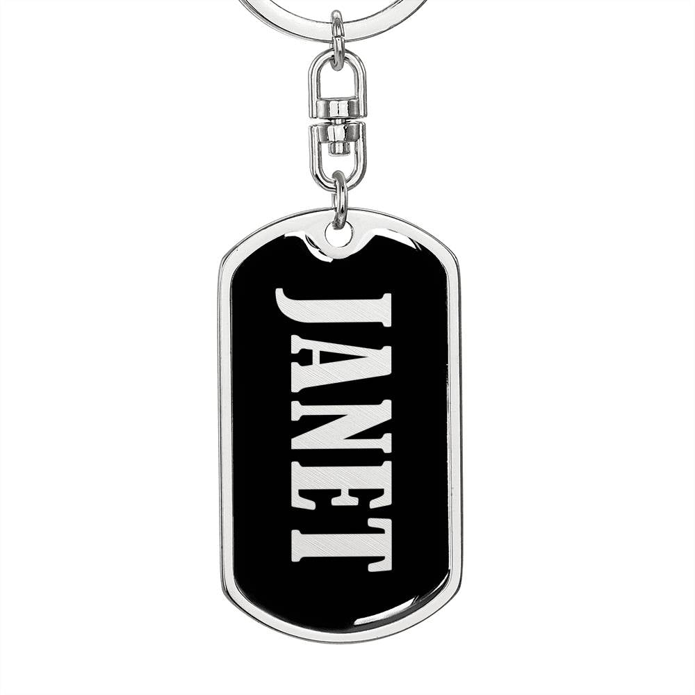Janet v02 - Luxury Dog Tag Keychain