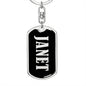 Janet v02 - Luxury Dog Tag Keychain