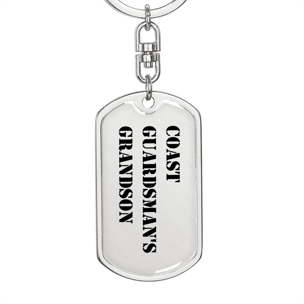 Coast Guardsman's Grandson - Luxury Dog Tag Keychain