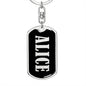 Alice v02 - Luxury Dog Tag Keychain