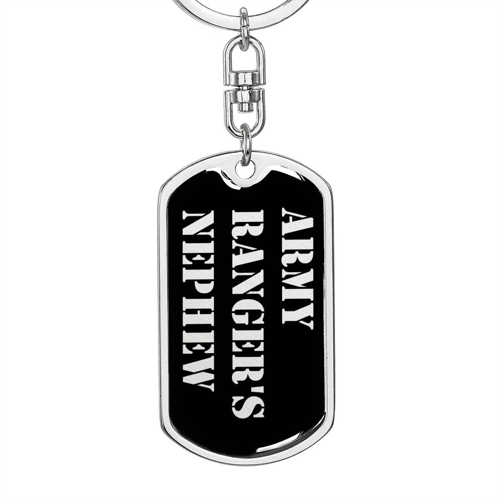 Army Ranger's Nephew v2 - Luxury Dog Tag Keychain