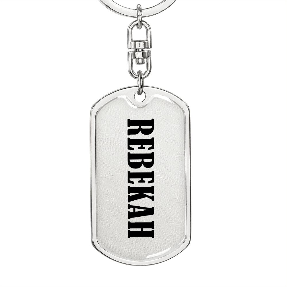 Rebekah v01 - Luxury Dog Tag Keychain