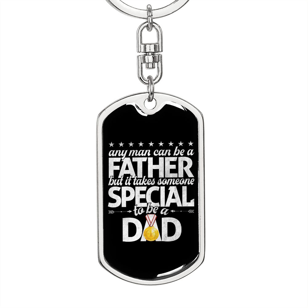 To Be A Dad - Luxury Dog Tag Keychain