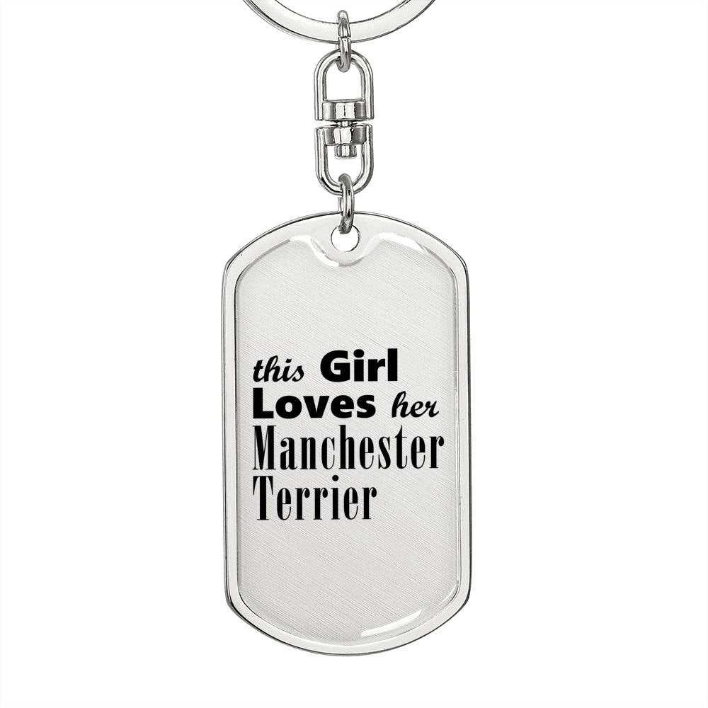 Manchester Terrier - Luxury Dog Tag Keychain