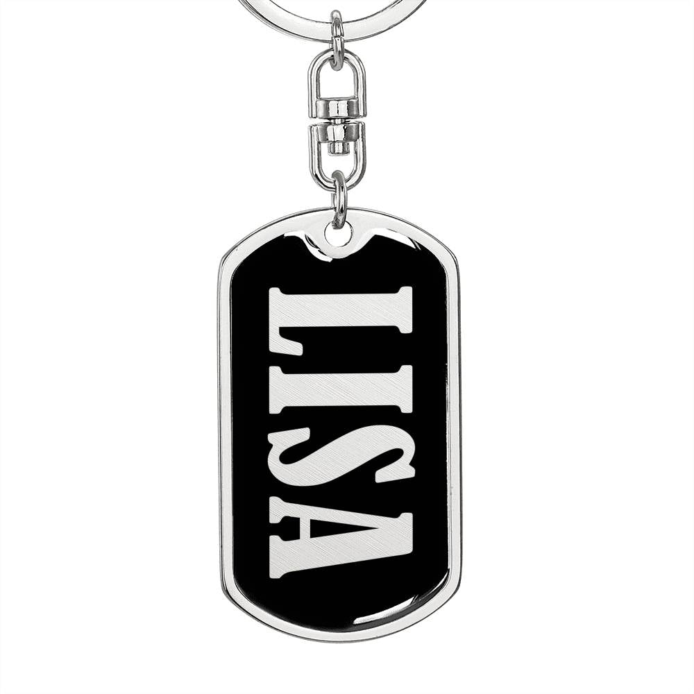 Lisa v02 - Luxury Dog Tag Keychain