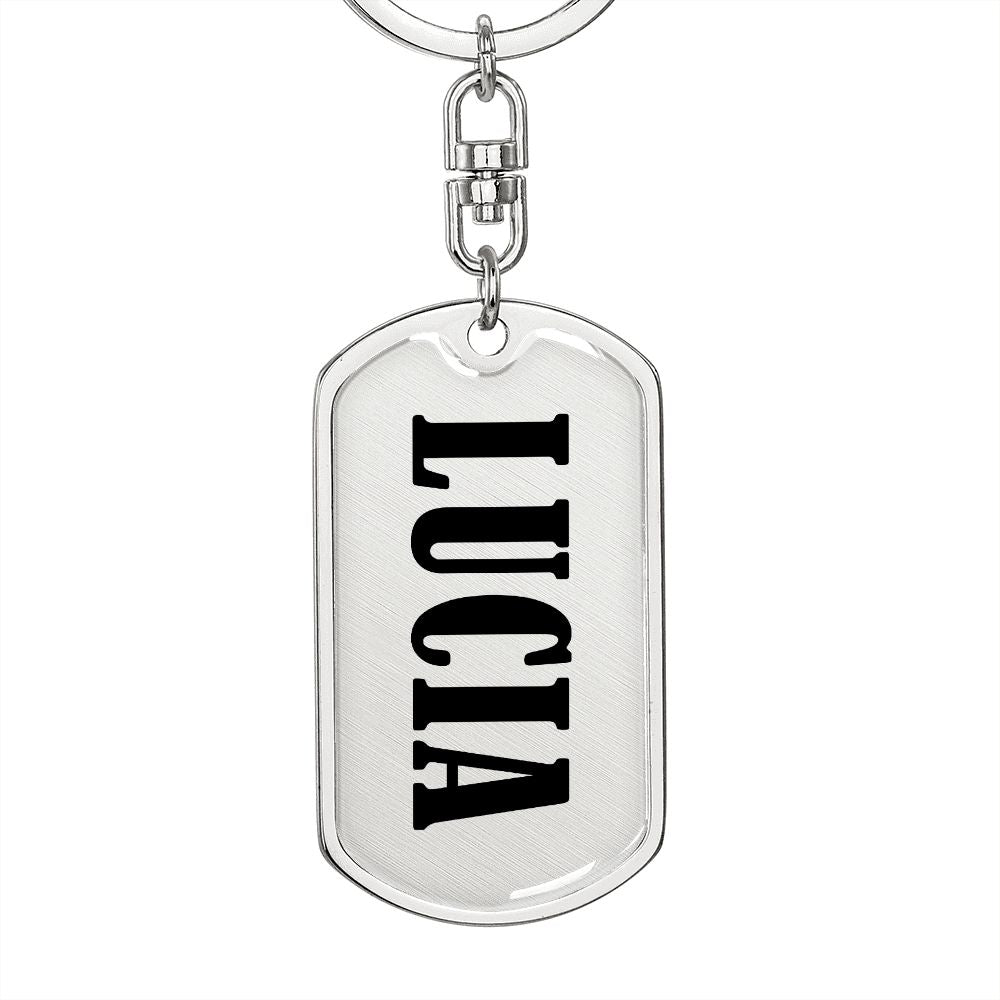 Lucia v01 - Luxury Dog Tag Keychain