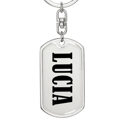 Lucia v01 - Luxury Dog Tag Keychain